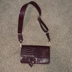 Topshop burgundy purse